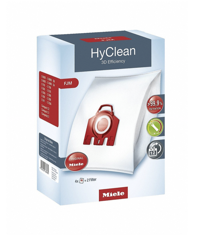 SACCHETTI FJM HYCLEAN 3D (4 PEZZI) - Per aspirapolvere Miele - Red Lab Shop  Miele - Milano